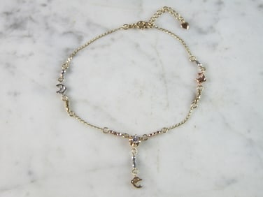 Womens Vintage Estate 14K Yellow Gold Dolphin Bracelet