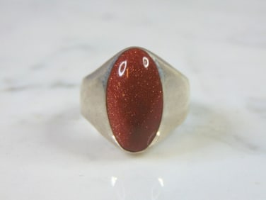 Womens Vintage Estate Sterling Silver Modernist Ring