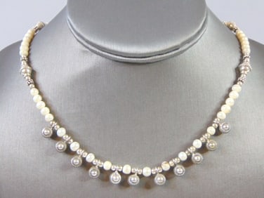 Womens Vintage Estate Sterling Silver Necklace