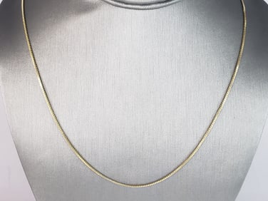 Womens Vintage Estate Fine 18K Yellow Gold Box Link Necklace