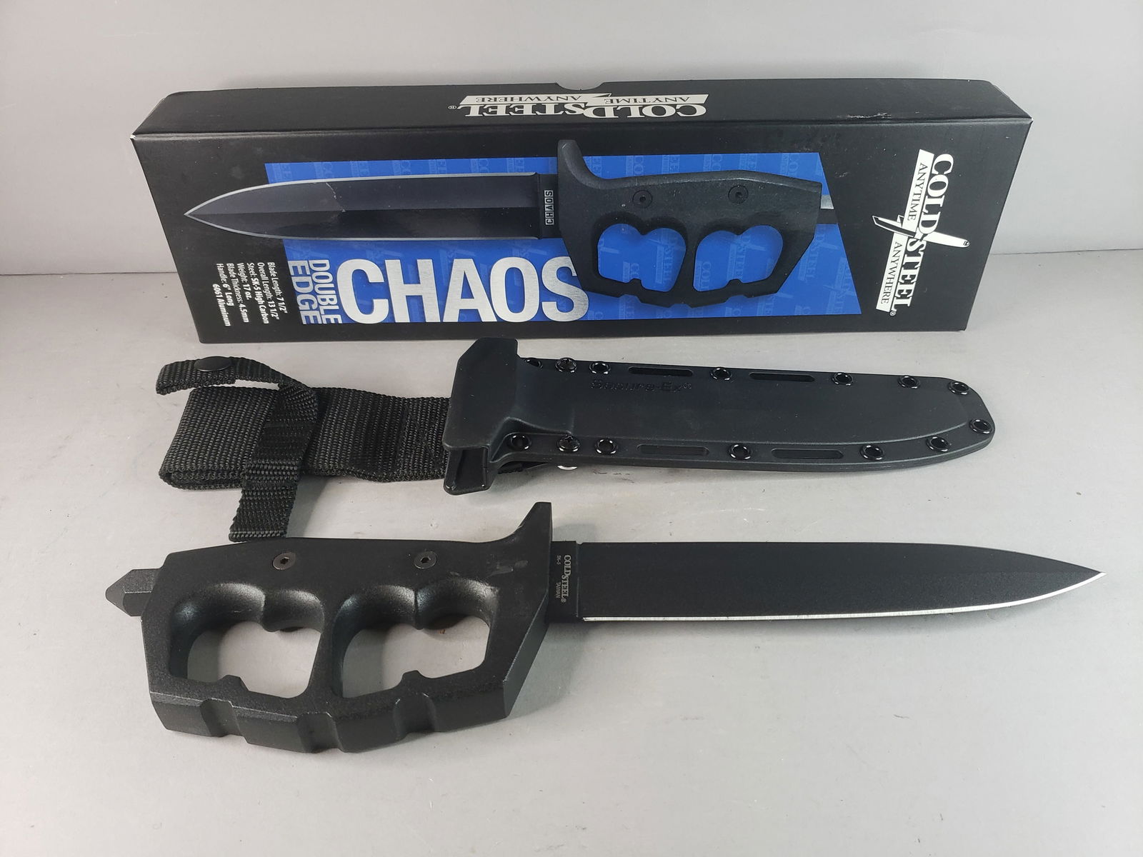 Cold Steel Double Edge Chaos Fixed Blade with Sheath (1 of 5)