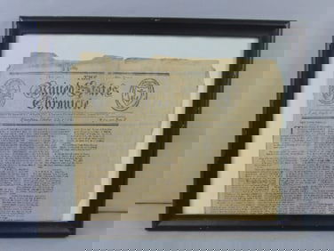 ANTIQUE 18TH C. PROVIDENCE RHODE ISLAND NEWSPAPER