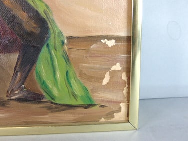 Pair of Vintage Artist Signed L. Grossberg Framed Oil Paintings