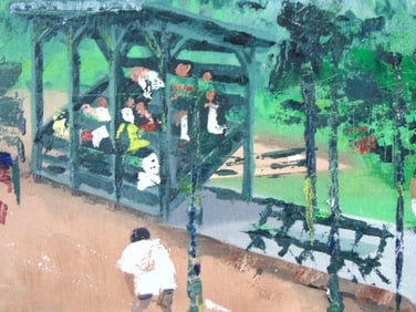 Rare Painting By Listed Artist Randy Owens, Western Maryland Championships