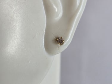 Pr 14K Yellow Gold .06ct Diamond Stud Earrings