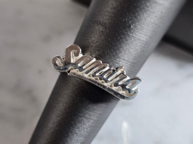 Womens Vintage Estate Sterling Silver " SANDRA" Ring