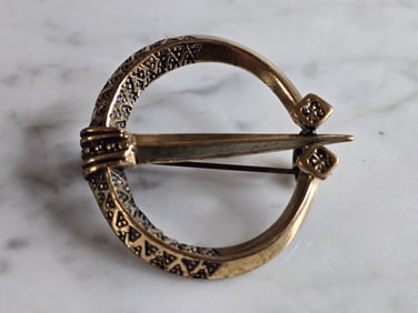 Womens Vintage Sterling Silver Espeland Norway Viking Brooch