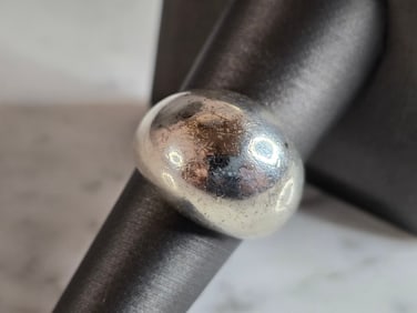 Womens Vintage Estate Sterling Silver Modernist Ring