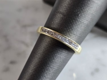 Womens Vintage Estate 14K Yellow Gold Diamond Ring