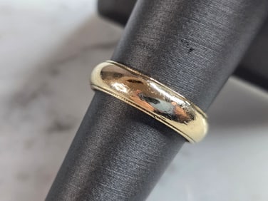 Womens Vintage Estate 14K Yellow Gold Devotion Band Wedding Ring