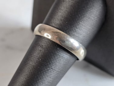 Mens Vintage Estate Sterling Silver Wedding Band Ring