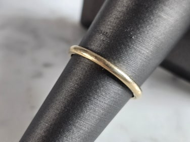 Womens Vintage Estate 14k Yellow Gold Wedding Ring Band