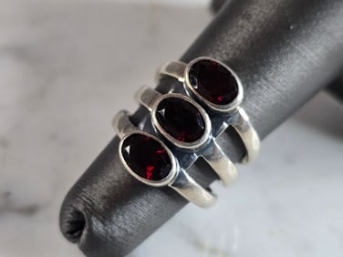 Womens Vintage Estate Sterling Silver Modernist Ring