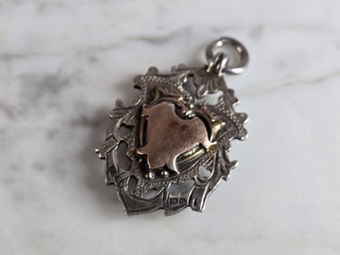 Antique English Sterling Silver Watch Fob Medal