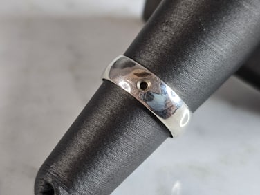 Womens Vintage Estate Sterling Silver Modernist Ring