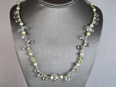 Womens Vintage Estate Sterling Silver Modernist Necklace