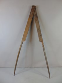 Large Antique Iron Free Masons Compass Tool Instrument