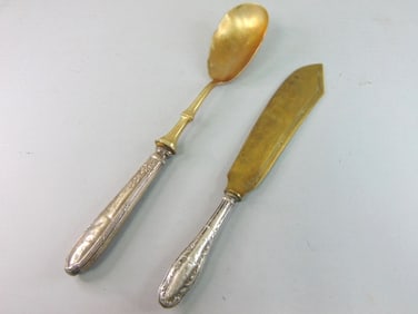 Lot of Vintage Estate .900 Coin Silver Serving Pieces