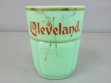 Vintage Antique Cleveland Jadeite Tumbler Cup