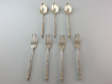 7 Piece Silver Plated Flatware by Chambly Silver Co