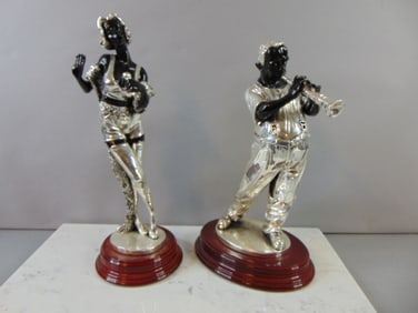 VINTAGE SET OF BLACK AMERICANA MUSICIAN STATUES