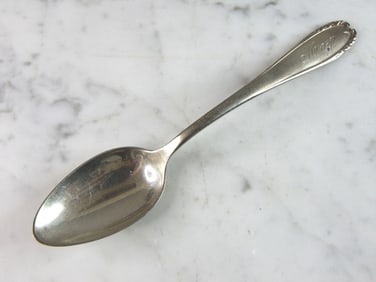 Vintage Engraved Silver Silver Spoon By Reed & Barton