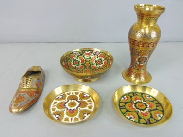 Lot of Five Vintage Estate Brass Pieces