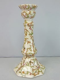 Single Decorative Floral Porcelain Candlestick Holder