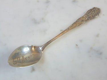 Vintage Sterling Silver Ste. Anne Collector Spoon