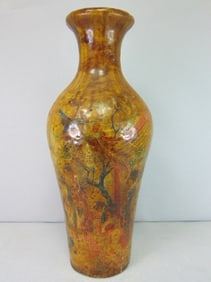 Decorative Vintage Chinese Clay Pictorial Vase