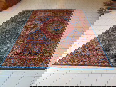 Vintage Estate Handmade Middle Eastern Kashan Rug