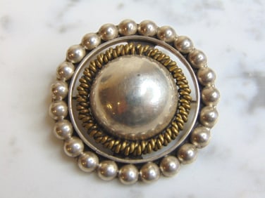 Womens Vintage Estate Sterling Silver Modernist Brooch