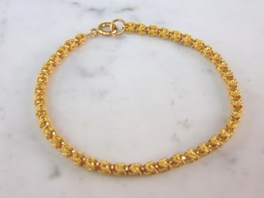 Womens Vintage Estate 22k Gold Bracelet