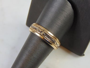 Vintage Estate 14K Yellow Gold Wedding Band Ring