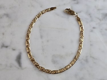 Womens Vintage Estate 14K Yellow Gold Italian Bracelet