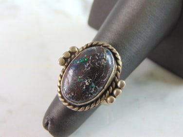 Womens Vintage Estate Sterling Silver Koroit Ring