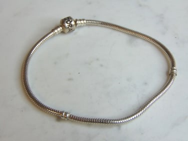 Womens Vintage Estate Sterling Silver Pandora Bracelet