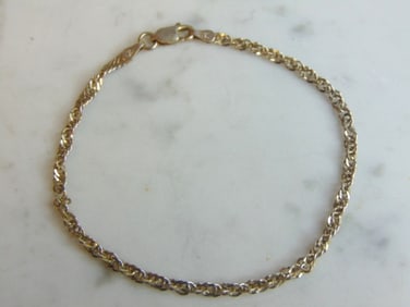 Womens Vintage Sterling Silver Italian Link Bracelet
