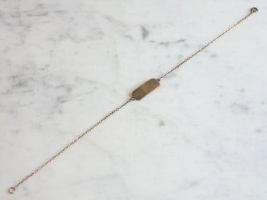 Womens Vintage Estate Sterling Silver ID Bracelet
