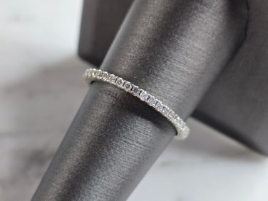 Womens Vintage Estate 14k White Gold Diamond Disney Ring