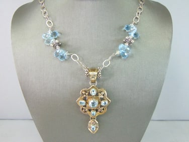 Womens Vintage Sterling Silver Modernist Necklace