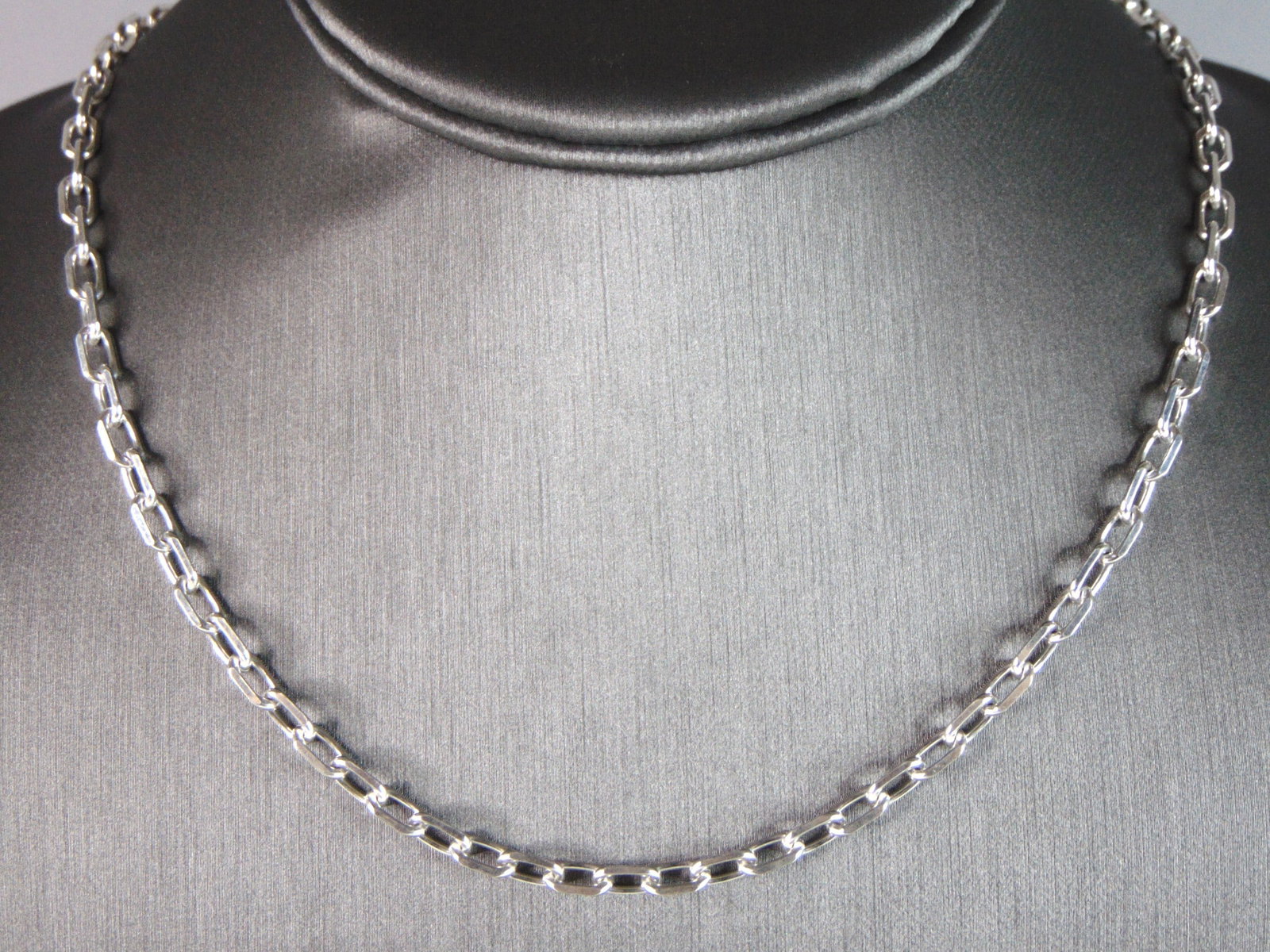Mens Vintage Estate Sterling Silver Chain Link Necklace (1 of 2)
