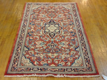 Vintage Estate Semi-Antique Handmade Heriz Rug