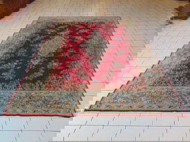 Vintage Estate Handmade Middle Eastern Kerman Rug