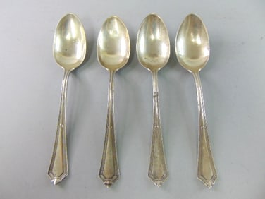 4 Vintage Gorham Sterling Silver Plymouth Spoons