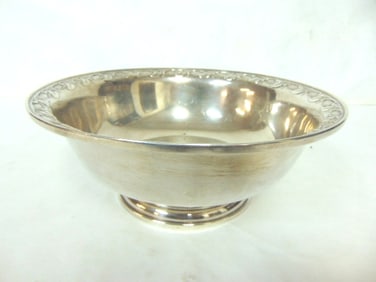 ANTIQUE QUAKER STERLING SILVER BOWL 434.6g
