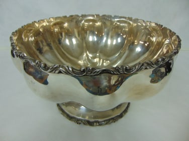 ANTIQUE .950 STERLING SILVER PUNCH BOWL