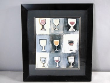 Vintage Niro Vasali Cabernet Center Framed Art Print