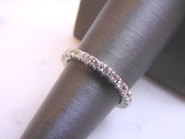 Womens 14K White Gold Diamond Eternity Ring