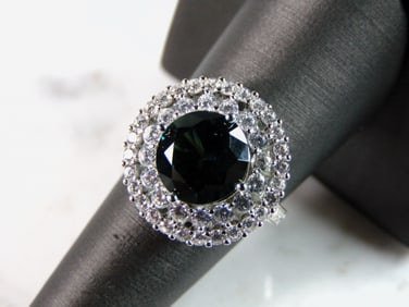 Womens Vintage Estate Sterling Silver Modernist Ring